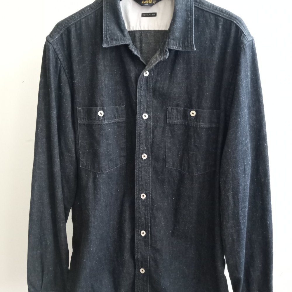 New LEE 101 Premium Denim Workman Shirt XL